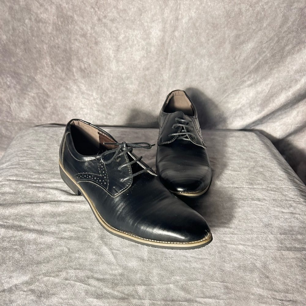 Classic Black Leather Men's Dress Shoes